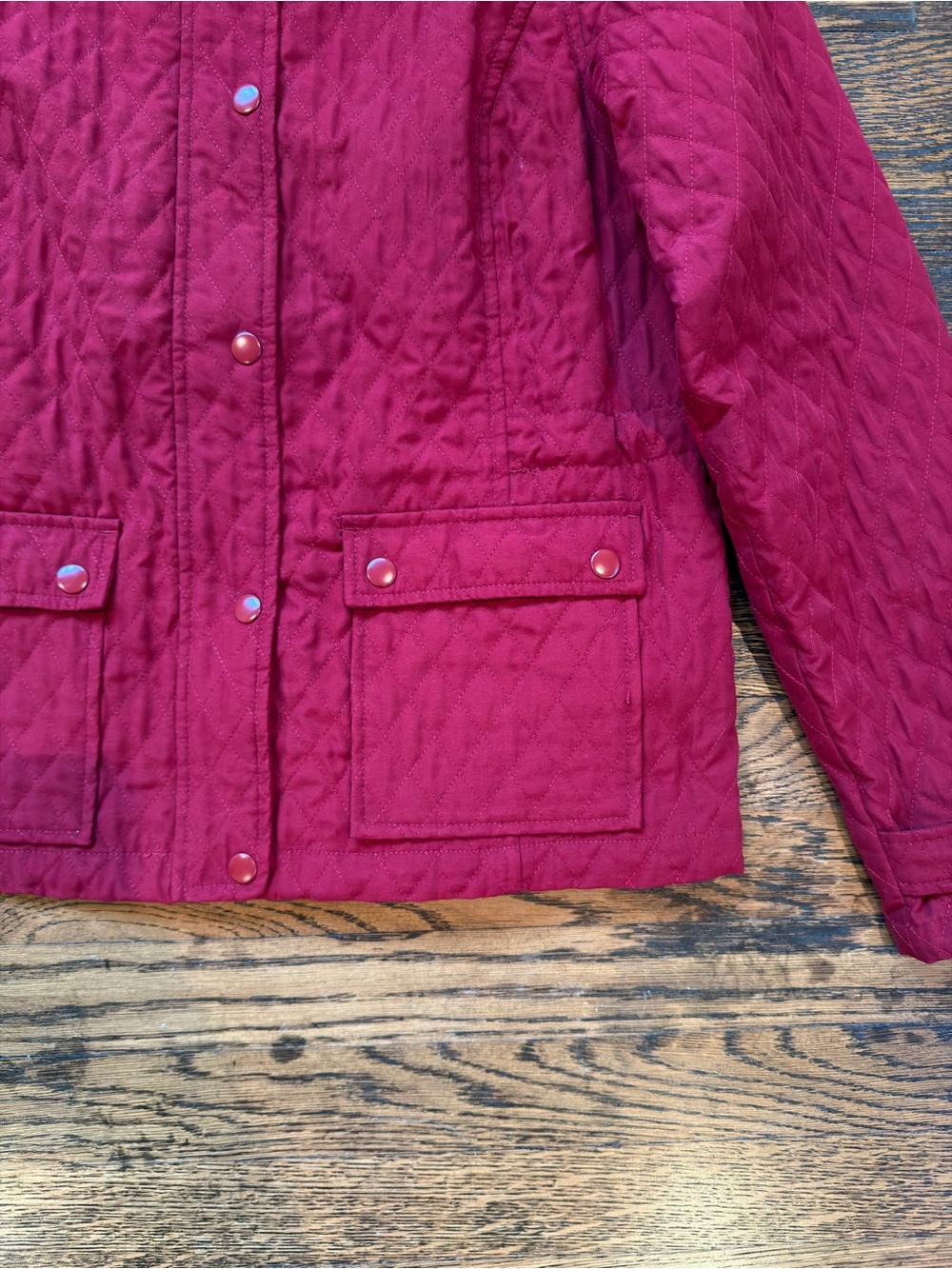 Merona Quilted Red Jacket - Picture 2 of 8